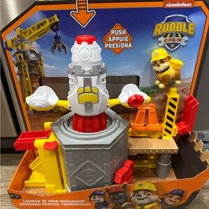 New in Box Nickelodeon Rubble Crew Launch 'N' Spin Spaceship Toy